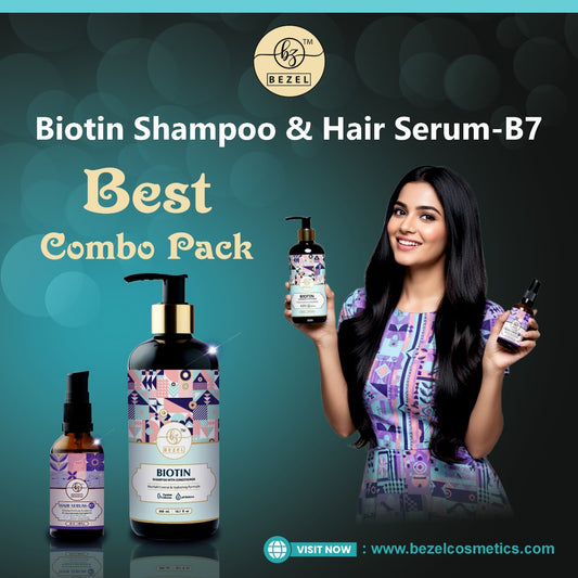Bezel™ Biotin Conditioner with Shampoo & Hair Serum B7 Combo